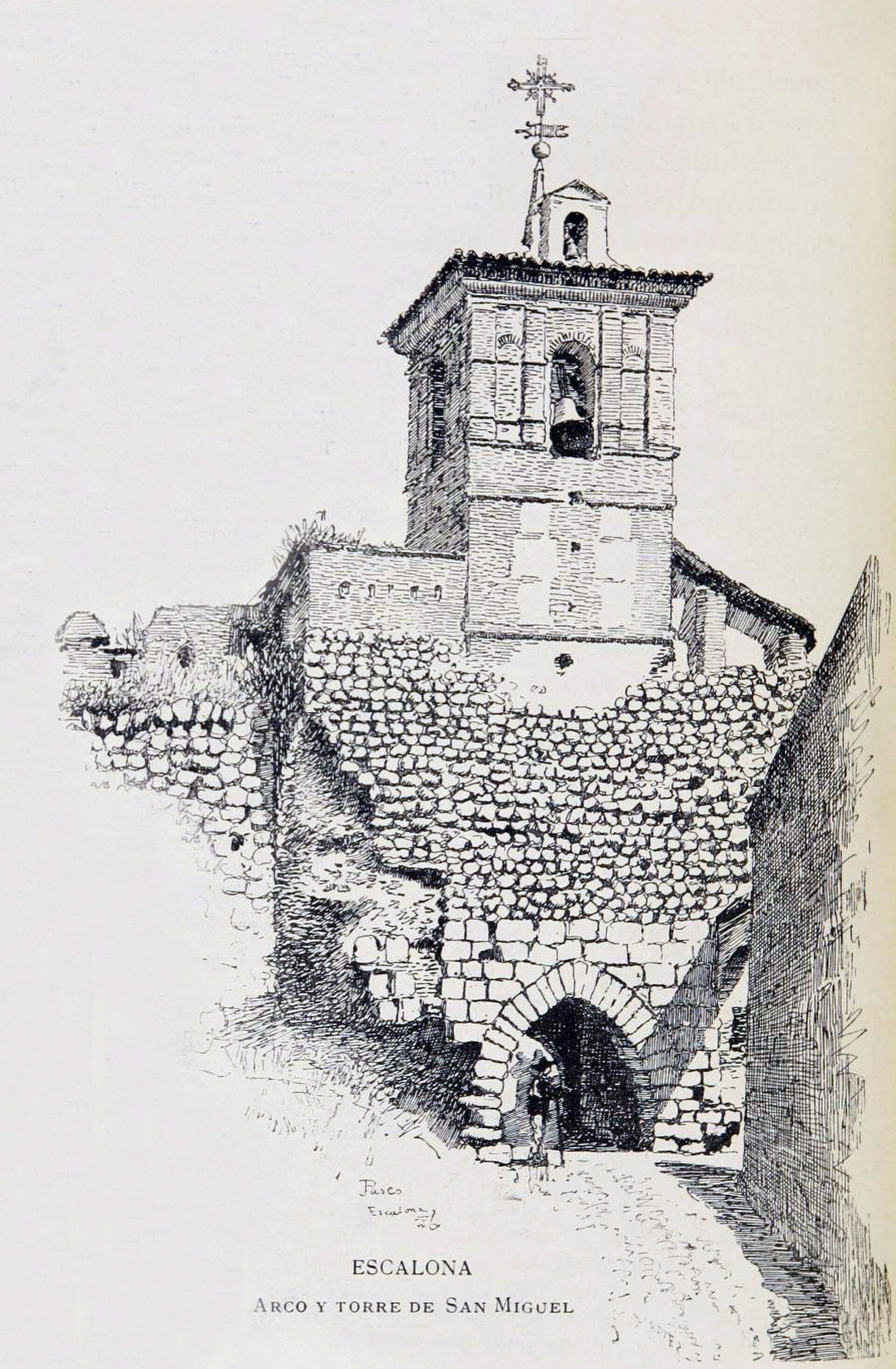 Arco y torre de San Miguel, en Escalona.