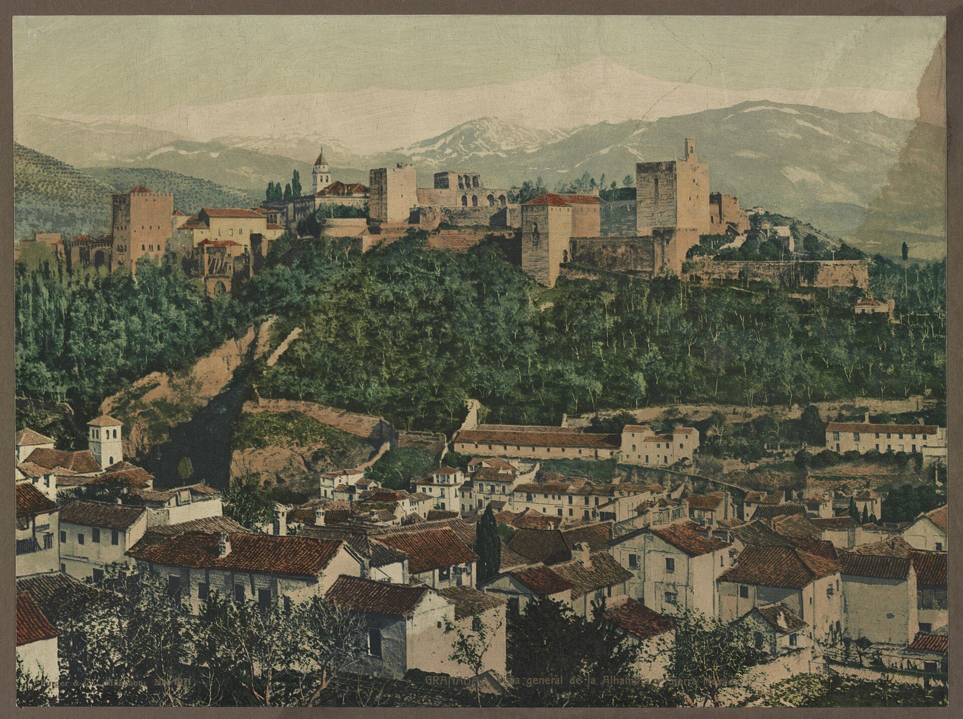 Title: Granada. Vista generale de la Alhambra y Sierra Nevada
Abstract/medium: 1