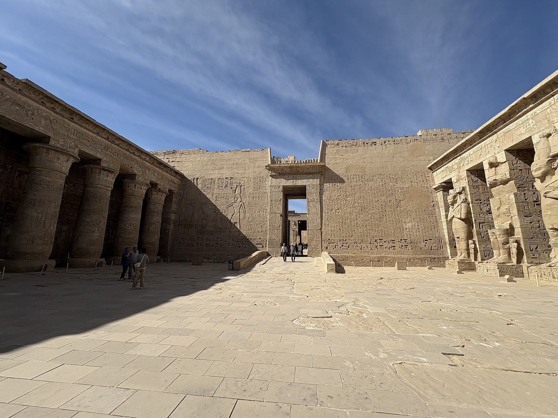 Medinet Habu is an archaeological locality situated near the foot of the Theban 