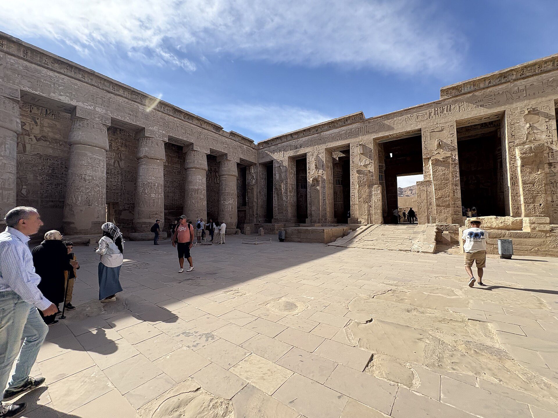 Medinet Habu is an archaeological locality situated near the foot of the Theban 