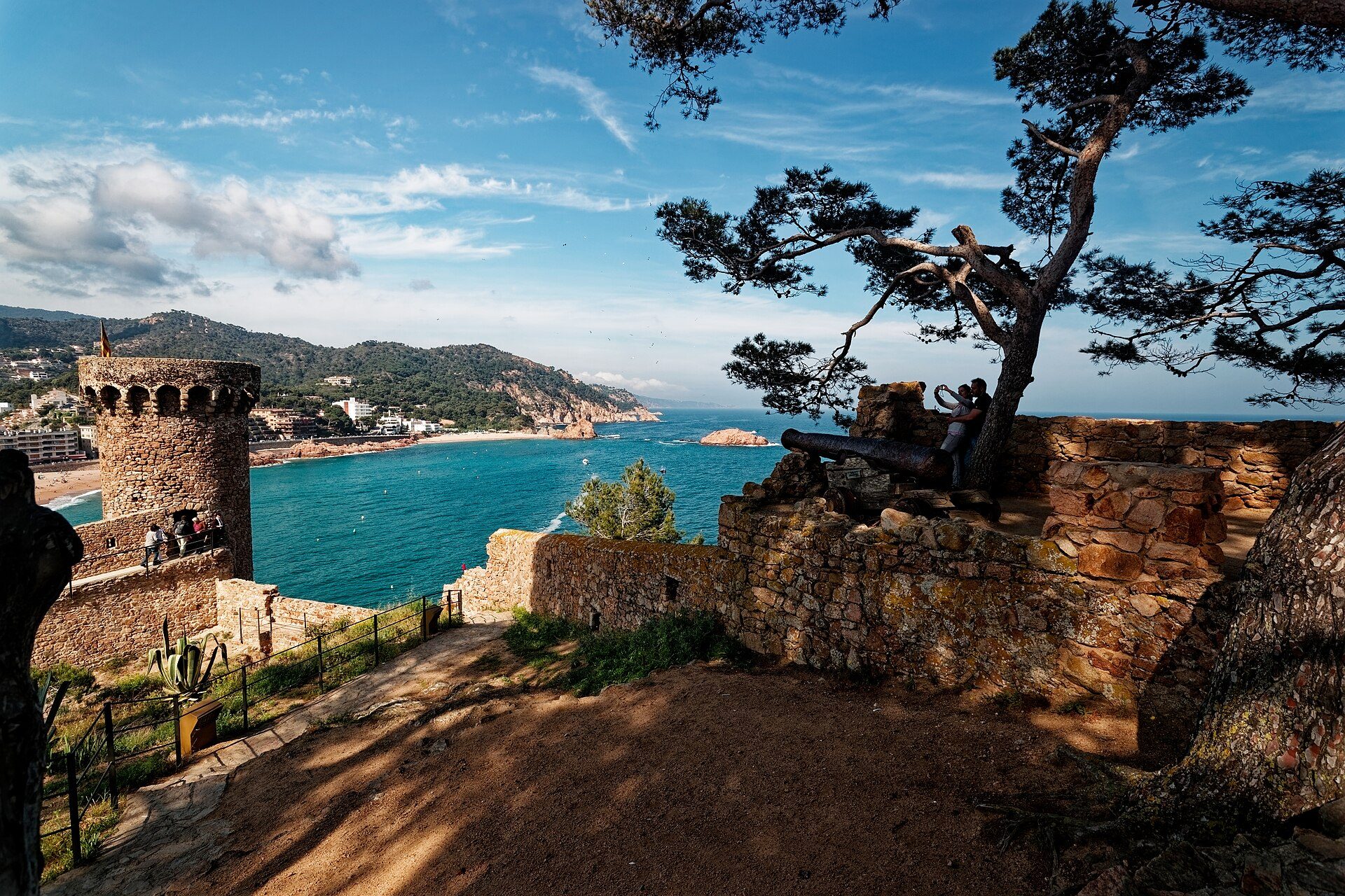 Costa Brava - Tossa de Mar - La Vila Vella - Carni del Far - View NE on Torre d'