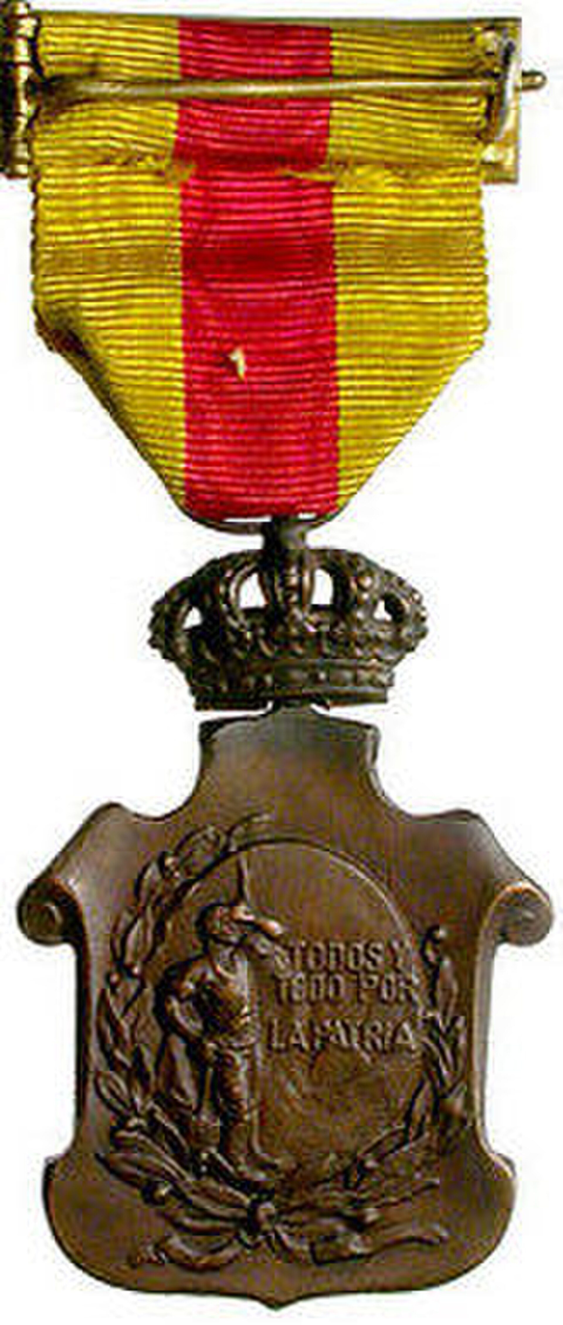 Anverso y reverso de la Medalla conmemorativa del homenaje de los Ayuntamientos 