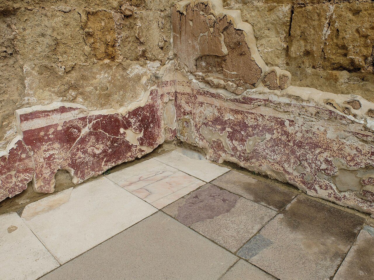 Madinat al-Zahra. The small secondary courtyard in the House of Ja'far, with fra