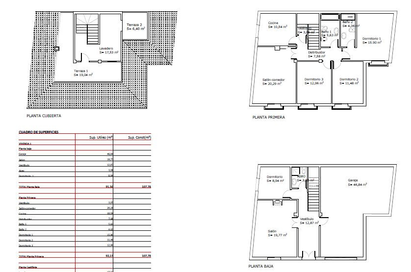 Architectonische tekening van de plattegrond van een woning met afmetingen.