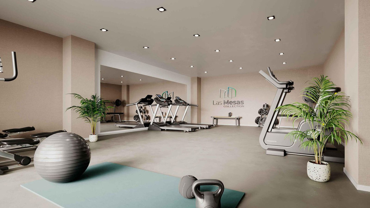 Las Mesas Collection: Interieur van de moderne fitnessruimte.