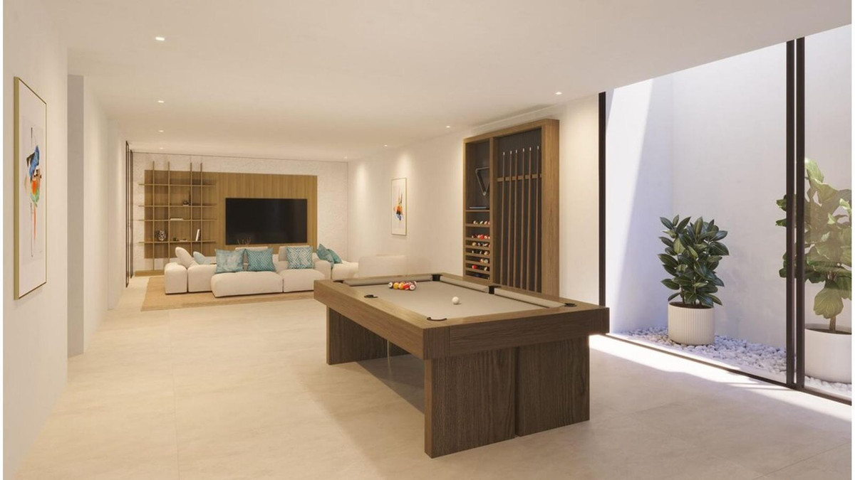 Speelkamer met pooltafel in Aurea Villas