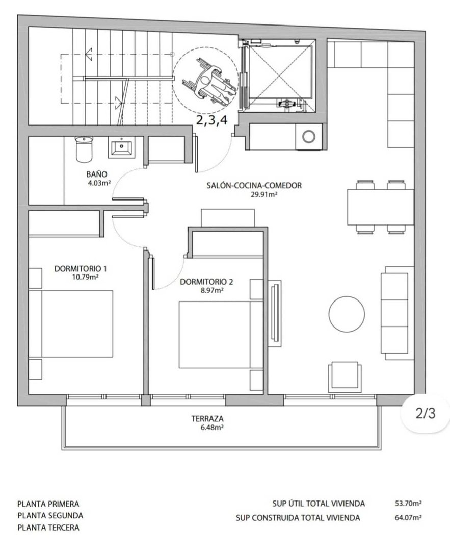 2 Bed Middle Floor Apartment in Fuengirola in Fuengirola, Apartment