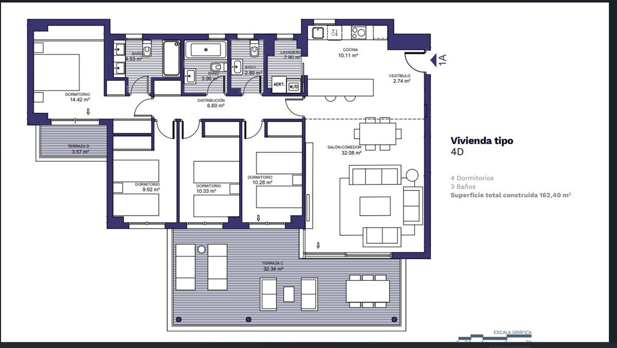 4 Bed Middle Floor Apartment in Fuengirola in Fuengirola — Apartment