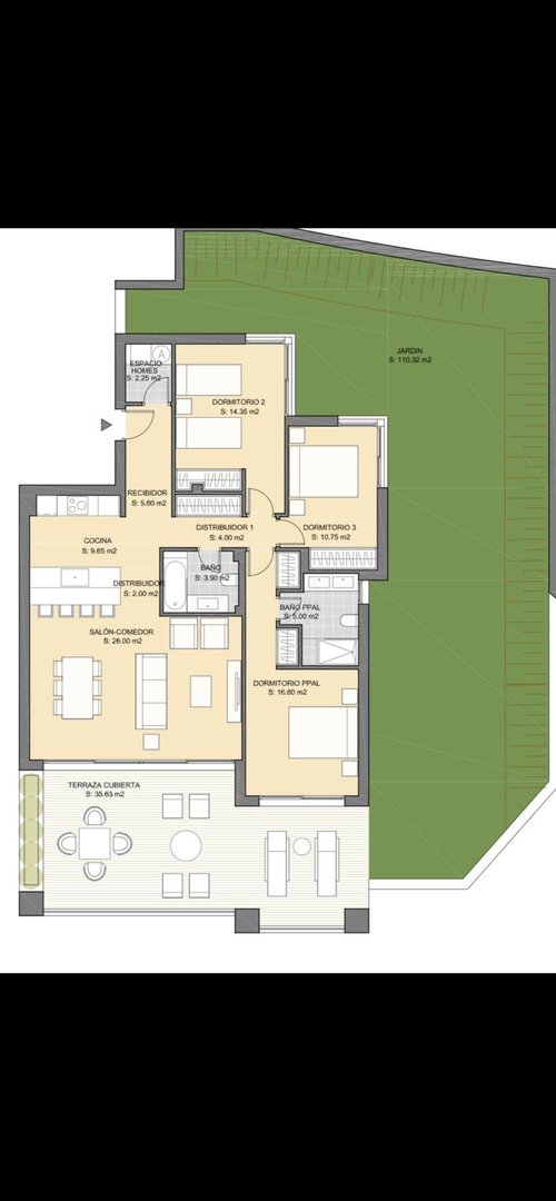 3 Bed شقة في الطابق الأرضي in Cabopino في Cabopino, شقة