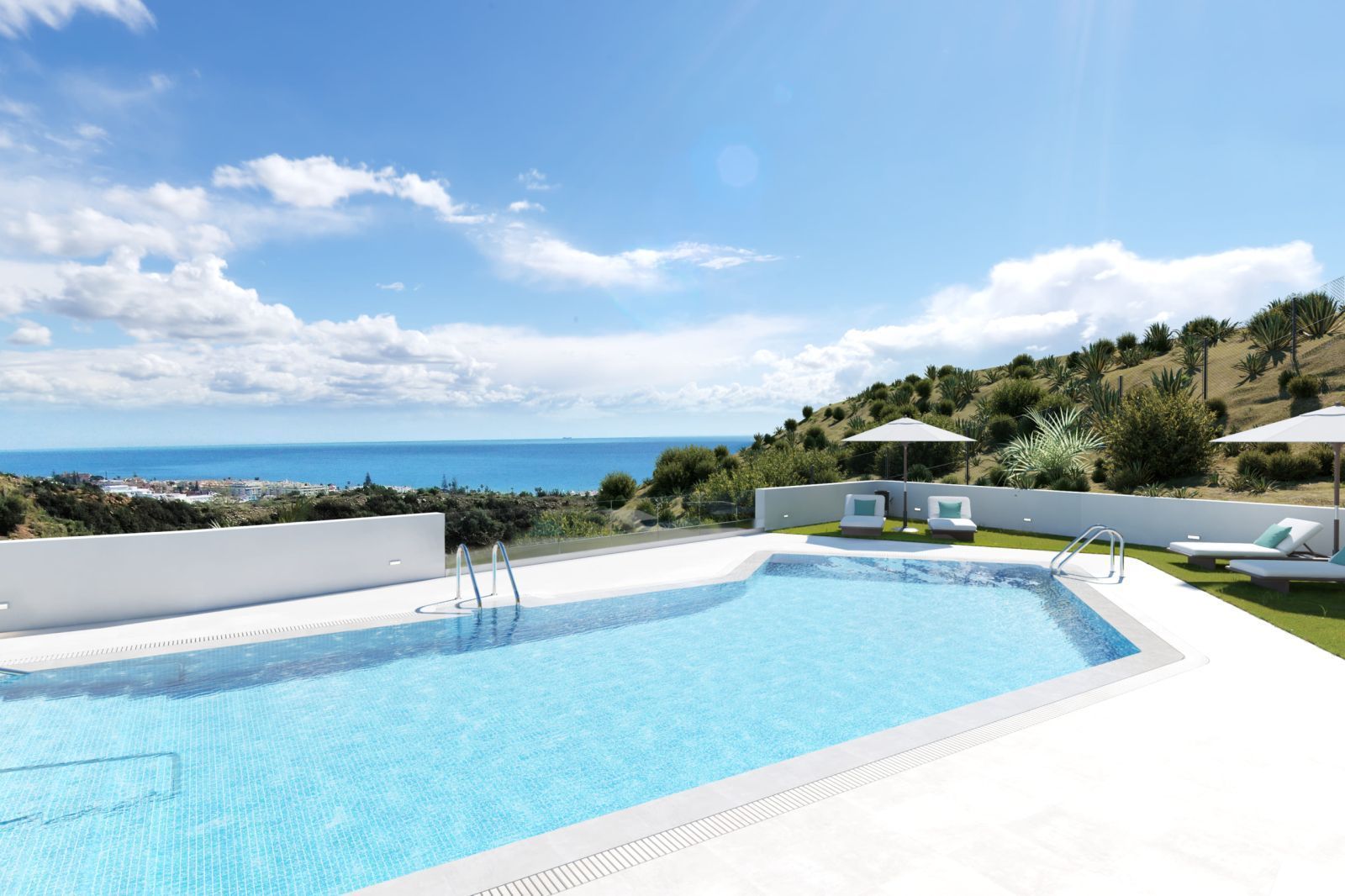 Luxe villa met zwembad en uitzicht op zee