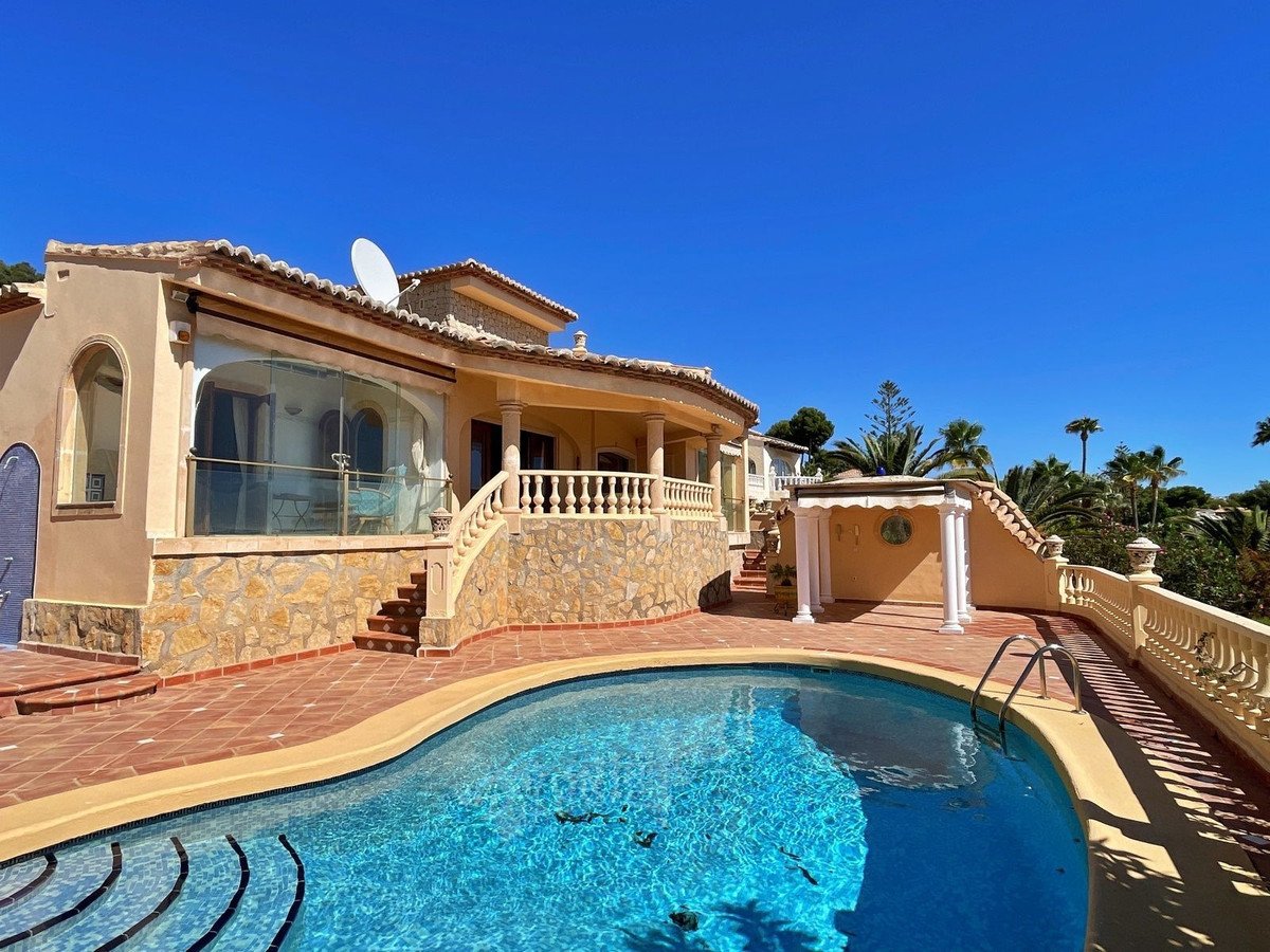 Villa with swimming pool, terrace, and Mediterranean architecture