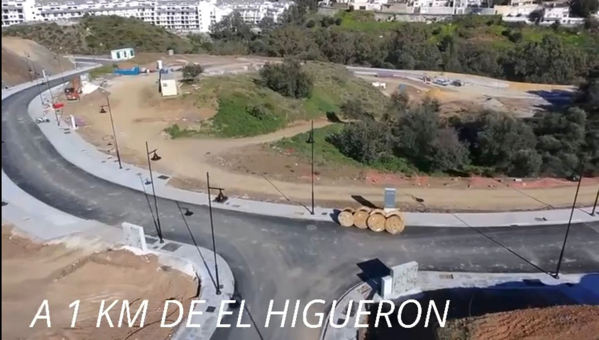 Nieuwe weg in aanbouw nabij El Higueron, Spanje.