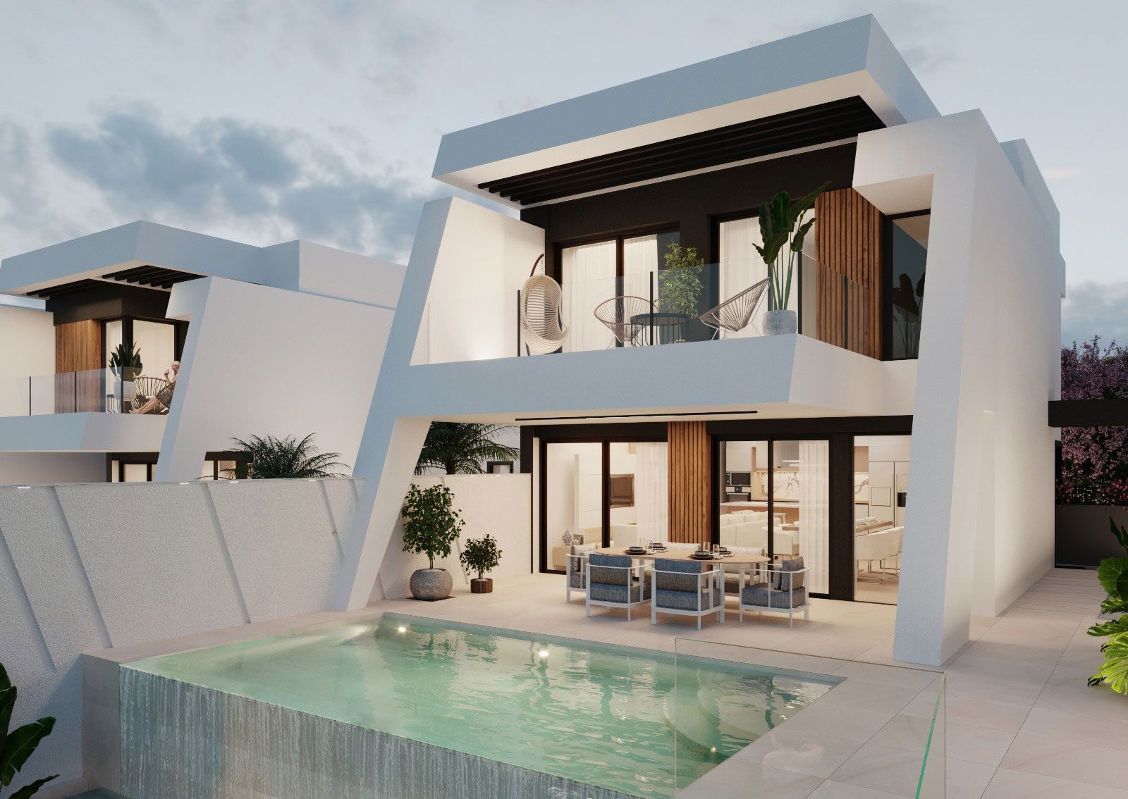 Moderne villa met zwembad en buitenruimte